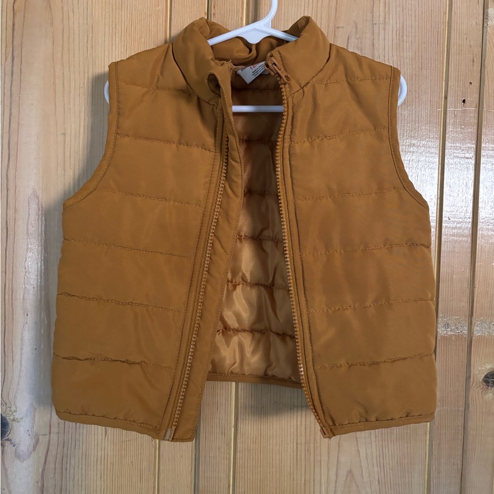 Kids Tan Puffer Vest